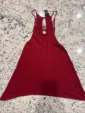 Daytrip Wine Red Strappy Racerback Tank